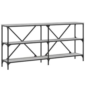 vidaXL konsoollaud, hall Sonoma tamm, 160x30x75 cm, tehispuit ja raud