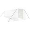 vidaXL kasvuhoone terasraamiga, valge, 16 m&sup2;, 8x2x2 m
