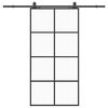 vidaXL l&uuml;kanduks furnituurikomplektiga, must, 102,5 x 205 cm, ESG-klaas