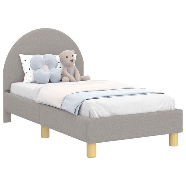 vidaXL Kuni 3-aastase voodi raam koos peatoega Helehall 70 x 140 cm