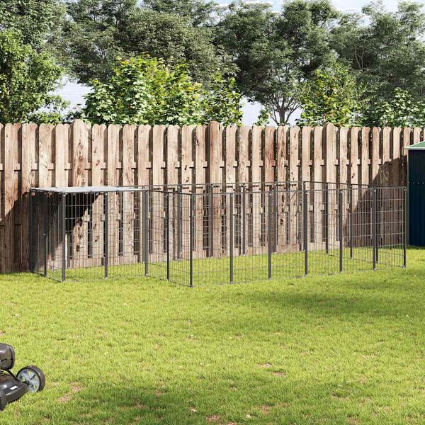 vidaXL koeraaedik, must, 8,47 m&sup2;, teras