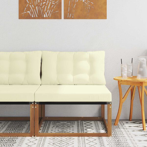 vidaXL V&auml;ljas Keskmine Diivan Tugev akatsiapuu Neutraalne