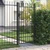 vidaXL aiav&auml;rav BOXTEL, &uuml;he uksega, vaiadega, terasest, 1 x 2 m, must
