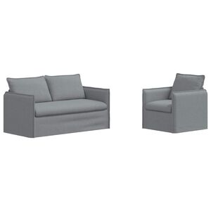 vidaXL Diivanikomplekt 2 pcs Helehall 156 x 82 x 85 cm kangas