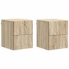 vidaXL Seinale kinnitatav &ouml;&ouml;tis 2 tk Sonoma tamm 34,5 x 33 x 40 cm