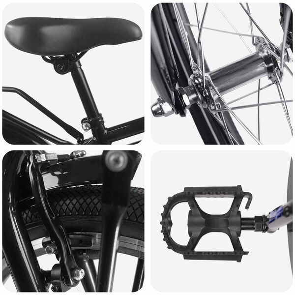 vidaXL Laste Bike 18 Tolli 5-7 aastastele Must