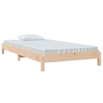 vidaXL virnastatav voodi, 75 x 190 cm, männipuit