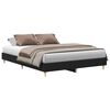 vidaXL Voodi raam Must tamm 203 x 153 x 25 cm Tehispuit