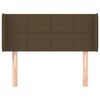 vidaXL voodipeats servadega, tumepruun, 83x16x78/88 cm, kangas