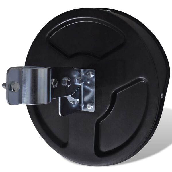 vidaXL kumer liikluspeegel, PC plast, must, 30 cm, õue