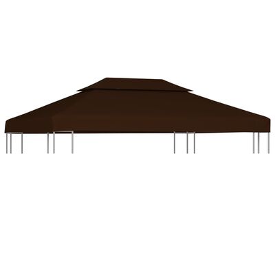 vidaXL kahekordne varjualuse katus 310 g/m² 4 x 3 m, pruun