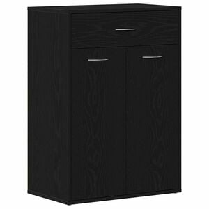vidaXL Kingariiul sahtliga uksega Must tamm 60 x 35 x 84 cm Tehispuit