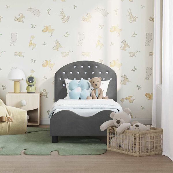 vidaXL Kuni 3-aastase voodi raam koos peatoega Tumehall 70 x 140 cm