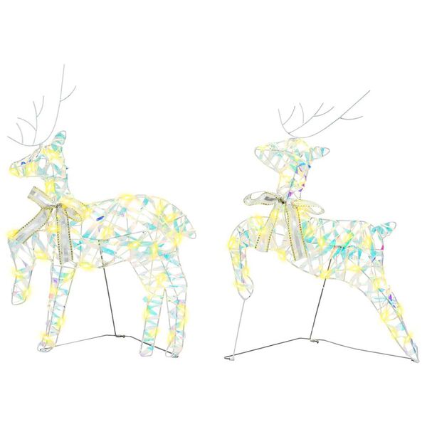 vidaXL LED Puhlid koos 40 LED-iga 2 pcs Soe valge PET