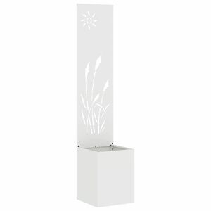 vidaXL Aia privaatsuse kate Valge 32 x 150 cm K&uuml;lmpruun teras