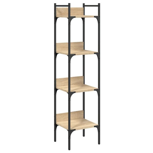 vidaXL raamaturiiul 4-korruseline, Sonoma, 35x30x138,5 cm, tehispuit