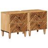 vidaXL &Ouml;&ouml;kapp sahtliga 2 pcs Pruun 40 x 33,5 x 46 cm Tugev mango puu