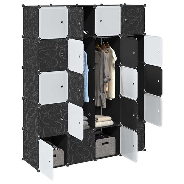 vidaXL hoiukuubiku korraldaja 20 kuubiku ja riputusvarrastega PP