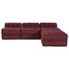 vidaXL Modulaarne diivan 4 pcs Bordeaux kangas