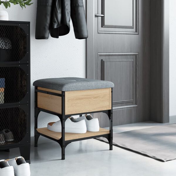 vidaXL jalatsipink, Sonoma tamm, 42 x 42 x 45 cm, tehispuit