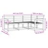 vidaXL V&auml;li diivanikomplekt 4 pcs Neutraalne Tugev akatsiapuu