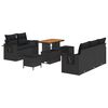 vidaXL Aia Diivanikomplekt padjaga 8 pcs Must pol&uuml;rotang
