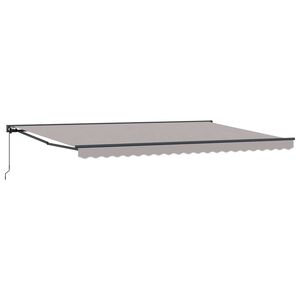 vidaXL Kailastud raam Helehall 500 &times; 300 cm Pol&uuml;ester PU-kattega