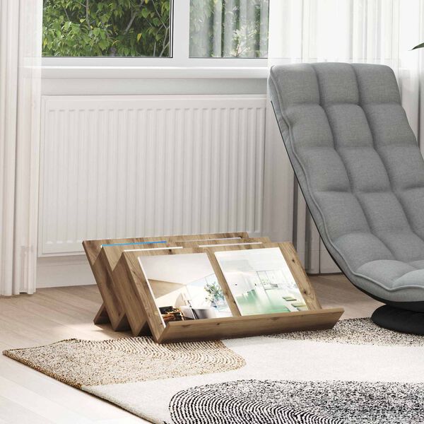 vidaXL Ajakirja riiul riiuliga K&auml;sit&ouml;&ouml;puu 65 x 53 x 28,5 cm Tehispuit