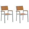vidaXL Virna Tool 2 pcs Pruun 56 x 57 x 87 cm Tugev akatsiapuu
