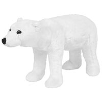 vidaXL seisev plüüsist mänguasi jääkaru, valge, XXL