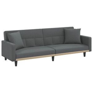 vidaXL diivanvoodi patjadega, tumehall, kangas
