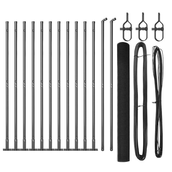 vidaXL Aiapost Hall 25 x 1,4 m (12 x 12 mm v&otilde;rku) Terased ja PVC