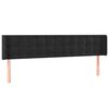 vidaXL voodipeats servadega, must, 183x16x78/88 cm, samet