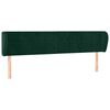 vidaXL voodipeats servadega, tumeroheline, 163x23x78/88 cm, samet