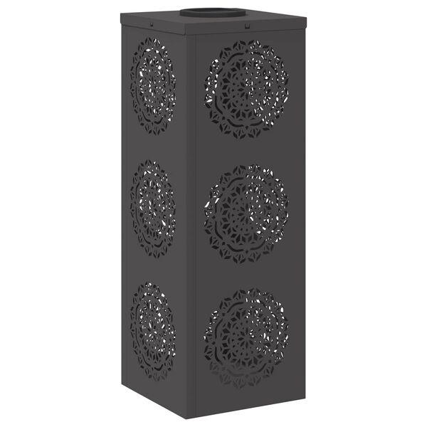 vidaXL P&auml;ikese LED k&auml;igutee tuli 2 pcs Must K&uuml;lmvaltsitud teras