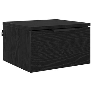 vidaXL &Ouml;&ouml;lambi kapp sahtliga Must tamm 34 x 30 x 20 cm Tehispuit