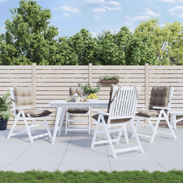 vidaXL madala seljatoega toolipadjad 4 tk, pruunikashall, kangas