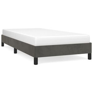 vidaXL voodiraam ilma madratsita, tumehall, 90x200 cm, samet