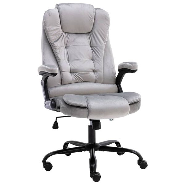 vidaXL kontoritool, helehall, samet