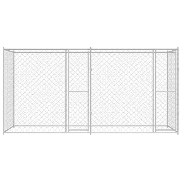 vidaXL Koerapuur Hõbedane 400 x 200 x 200 cm Tsinkteras