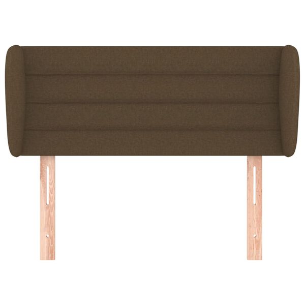 vidaXL voodipeats servadega, tumepruun, 83x23x78/88 cm, kangas