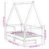 vidaXL lastevoodi raam sahtlitega, 70 x 140 cm, m&auml;nnipuit