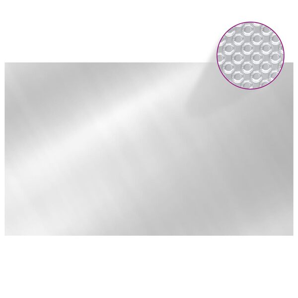 vidaXL kandilise basseini kate, 1000 x 600 cm, PE, hõbedane