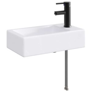 vidaXL Vannitoa pesu kauss Matt must 45,5 x 25,5 x 13 cm Metall