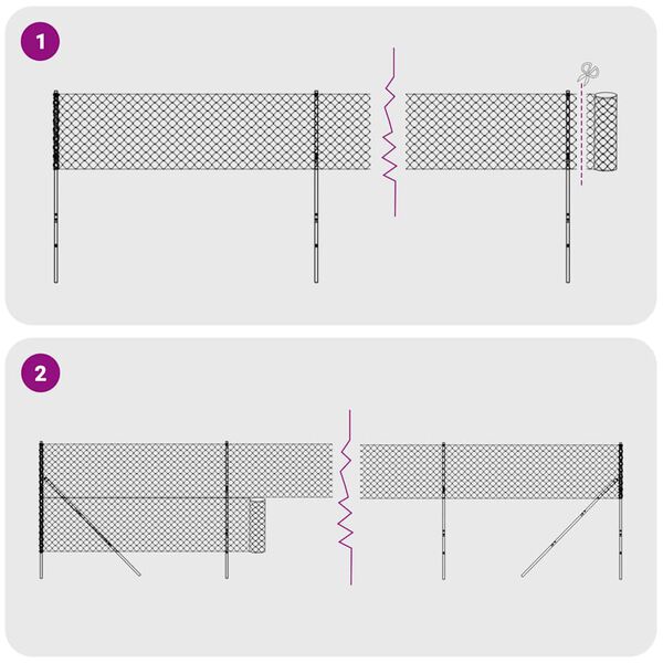 vidaXL traataed vaiadega, antratsiithall, 2x10 m