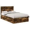vidaXL Voodi raam sahtliga Suitsetatud tamm 135 x 190 cm Inseneripuit
