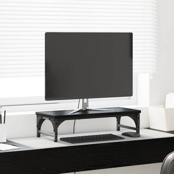 vidaXL Monitori alus Must tamm 55 x 23 x 14 cm Tehispuit