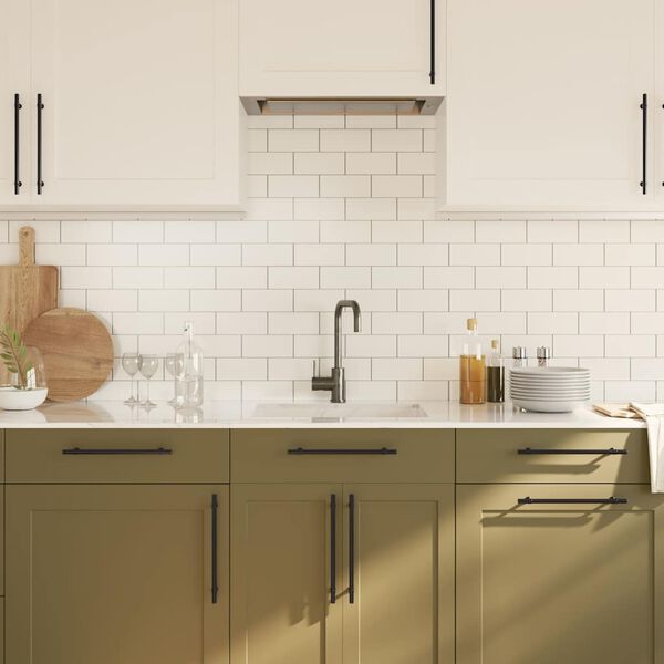 vidaXL kapi k&auml;epidemed 5 tk, must, 224 mm, roostevaba teras