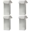 vidaXL &Uuml;kssarviku aed 4 tk 13,5 x 13,5 x 25 cm Roostevaba teras