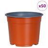 vidaXL Lillepott 50 pcs Terrakota &Oslash; 15 x 12.5 cm Plastmass